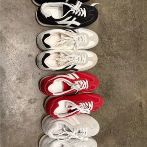 SHEIN Women's Sneakers - Black, White, Red, size 41 (8.5-9)